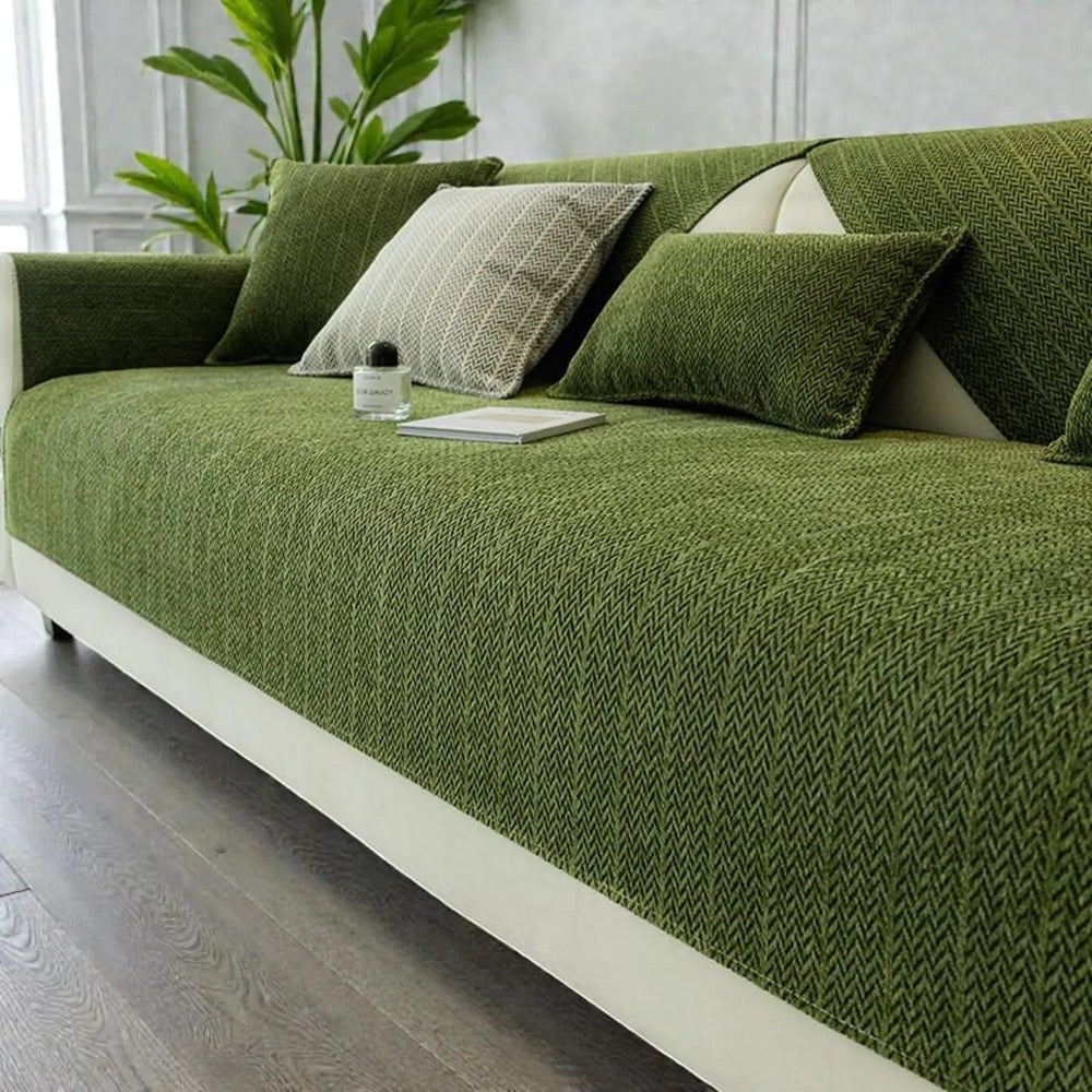Washable Couch Cover / All-Season Sofa Cover / Chenille Couch Cover / Non-Slip Sofa Cushion Protection / Living Room Decor