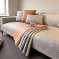 Non-Slip PU Leather Couch Cover / Leaf Style Sofa Cover / Sofa Water Proof Cover Protection