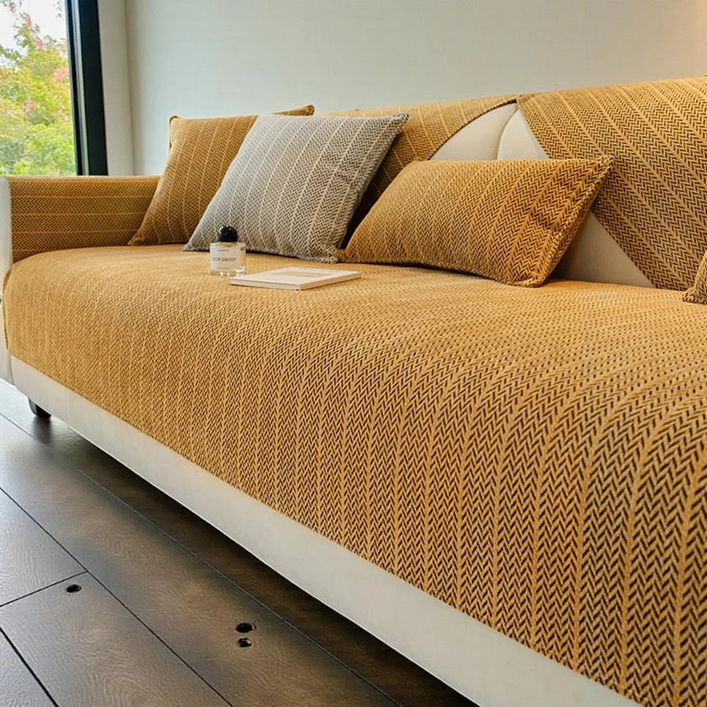 Washable Couch Cover / All-Season Sofa Cover / Chenille Couch Cover / Non-Slip Sofa Cushion Protection / Living Room Decor
