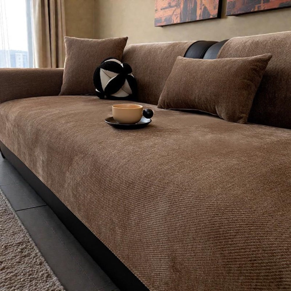 Non-Slip Couch Cover / Soft Chenille Sofa Cover / Modern Minimalist Sofa Cushion Cover / All-Season Sofa Protection / Living Room Decor
