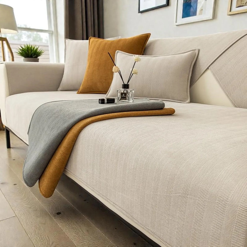 Non-Slip Couch Cover / Washable Sofa Cover / Chenille Couch Cover / All-Season Sofa Protection / Home Decor
